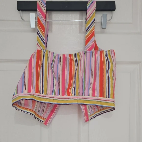 Aqua Colorful Striped Button-Up Top Size S - Picture 5 of 5